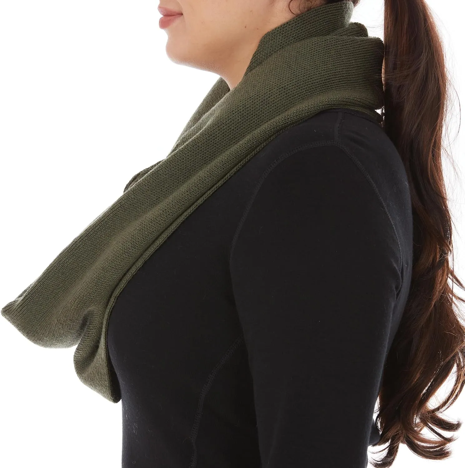 100% Merino Wool Everyday Knit Infinity Scarf - Winter Loop Scarf - Midweight Scarves for Women and Men