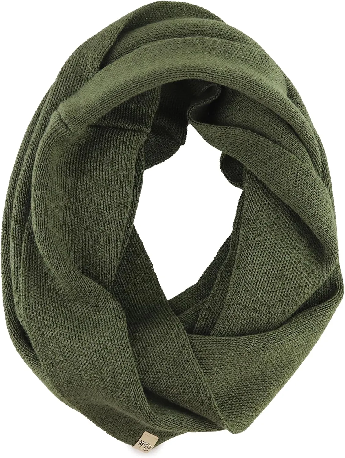 100% Merino Wool Everyday Knit Infinity Scarf - Winter Loop Scarf - Midweight Scarves for Women and Men