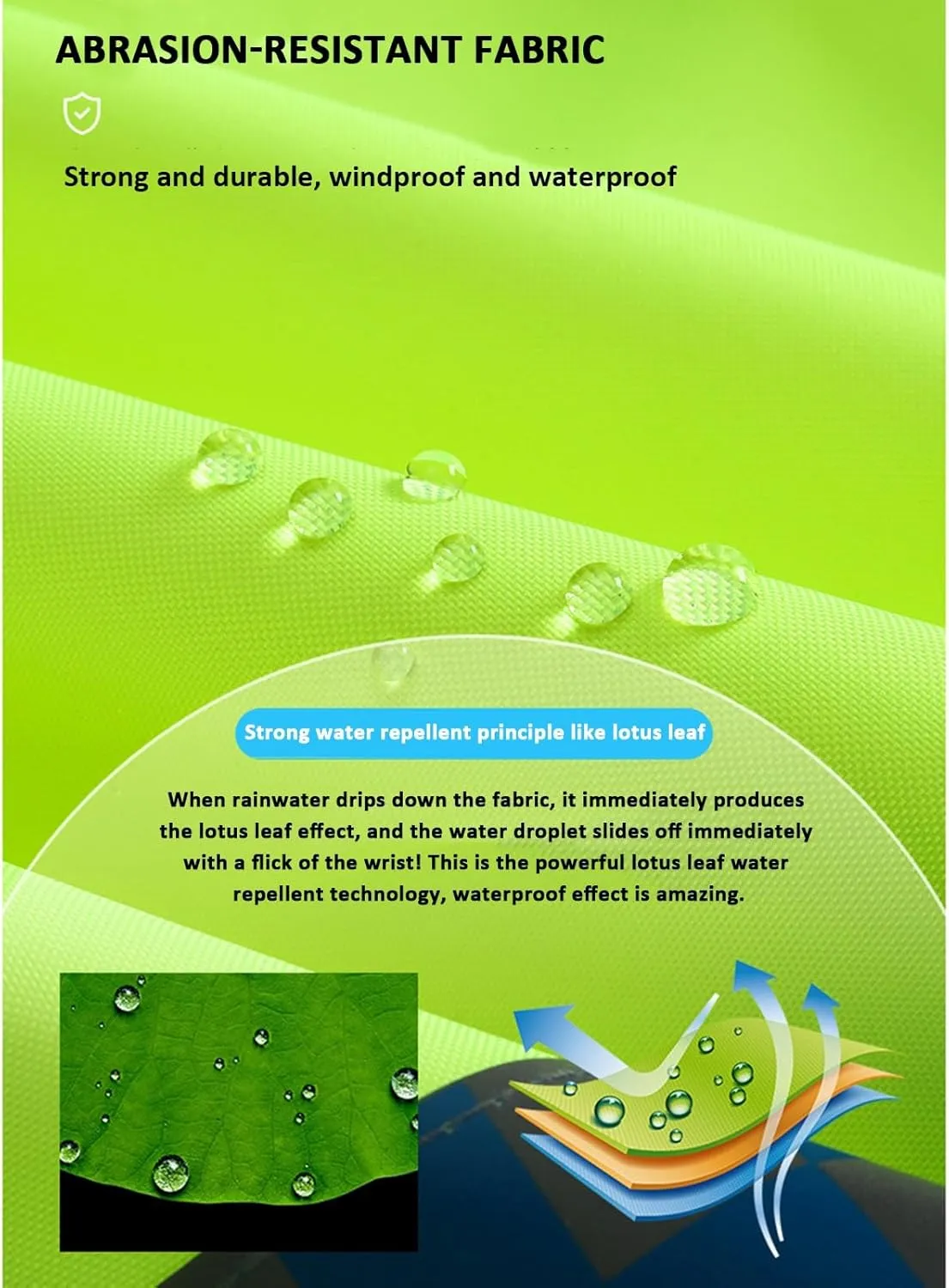 2pcs Safety Rainsuit for Men, Waterproof Reflective Rain Jacket Gear Pants, Rain Suit with Hood, Safety Worker Rain Gear