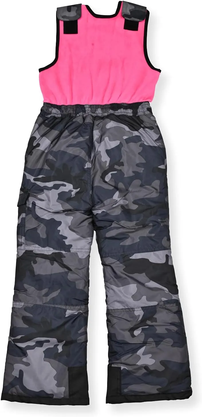Arctic Quest Polar Fleece Water Resistant Insulated Unisex Boys and Girls Unisex Ski & Snow Bib Pants Overalls