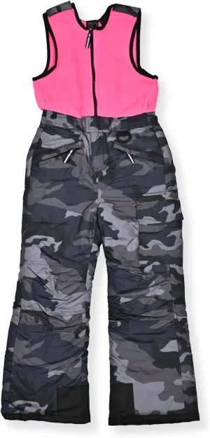 Arctic Quest Polar Fleece Water Resistant Insulated Unisex Boys and Girls Unisex Ski & Snow Bib Pants Overalls