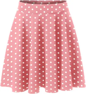 Beach Skirt for Summer Vacation Color Block Casual High Elastic Waist Pleated Knee Length Maxi Skirts for Women