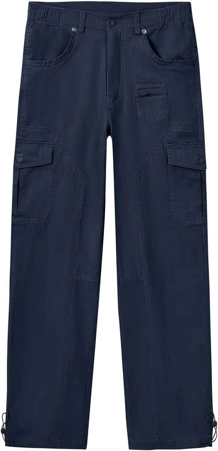 BGOWATU Women's Hiking Cargo Pants Joggers Stretch Outdoor Casual Travel Sweatpants with 6 Pockets