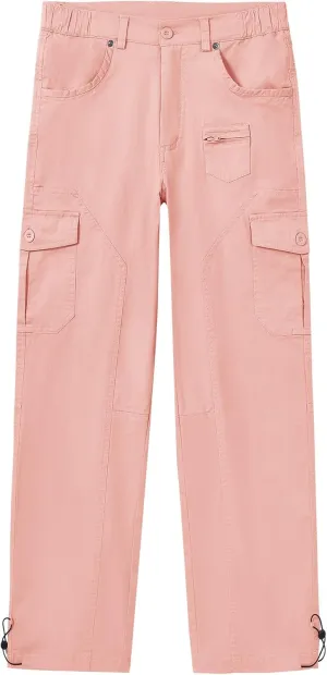 BGOWATU Women's Hiking Cargo Pants Joggers Stretch Outdoor Casual Travel Sweatpants with 6 Pockets