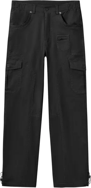 BGOWATU Women's Hiking Cargo Pants Joggers Stretch Outdoor Casual Travel Sweatpants with 6 Pockets