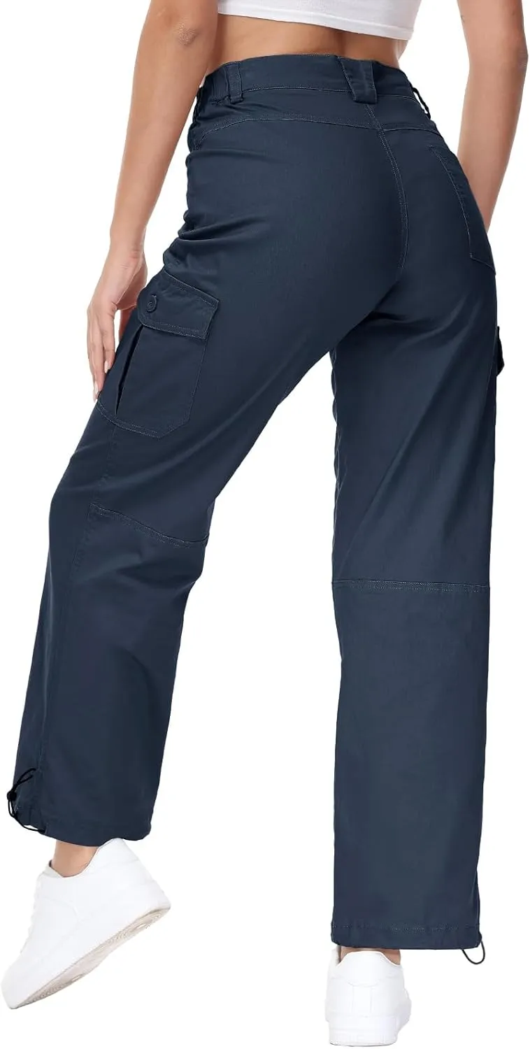 BGOWATU Women's Hiking Cargo Pants Joggers Stretch Outdoor Casual Travel Sweatpants with 6 Pockets