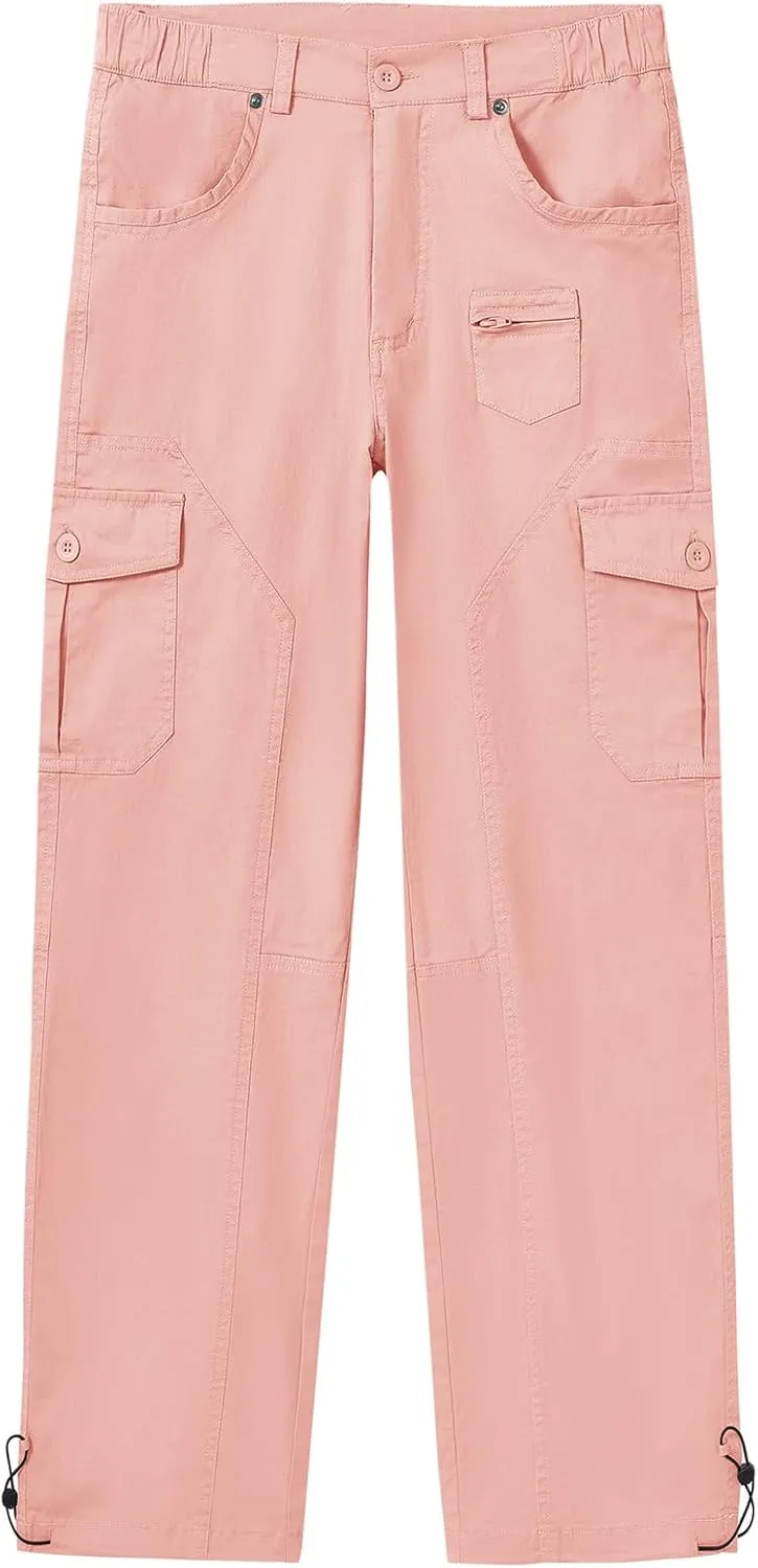 BGOWATU Women's Hiking Cargo Pants Joggers Stretch Outdoor Casual Travel Sweatpants with 6 Pockets