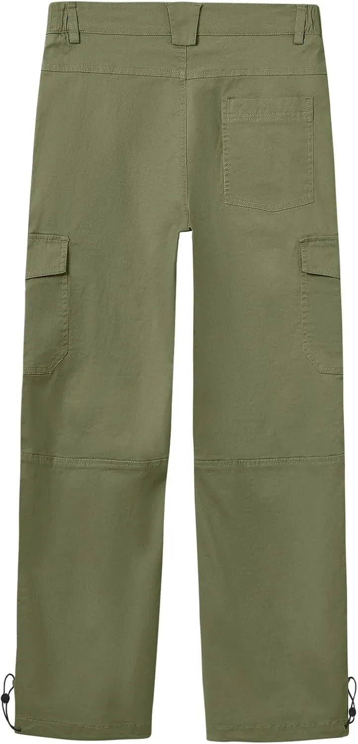 BGOWATU Women's Hiking Cargo Pants Joggers Stretch Outdoor Casual Travel Sweatpants with 6 Pockets