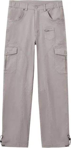 BGOWATU Women's Hiking Cargo Pants Joggers Stretch Outdoor Casual Travel Sweatpants with 6 Pockets