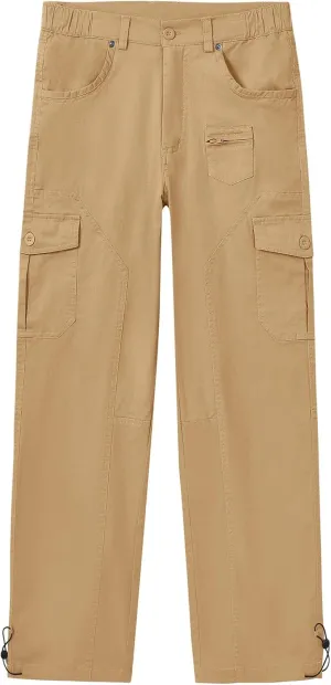 BGOWATU Women's Hiking Cargo Pants Joggers Stretch Outdoor Casual Travel Sweatpants with 6 Pockets