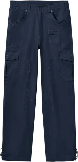 BGOWATU Women's Hiking Cargo Pants Joggers Stretch Outdoor Casual Travel Sweatpants with 6 Pockets