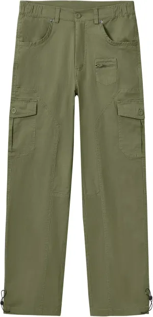 BGOWATU Women's Hiking Cargo Pants Joggers Stretch Outdoor Casual Travel Sweatpants with 6 Pockets