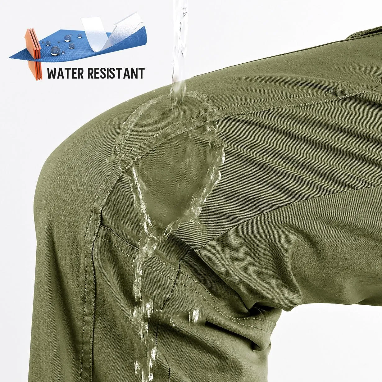 BGOWATU Women's Hiking Cargo Pants Joggers Stretch Outdoor Casual Travel Sweatpants with 6 Pockets