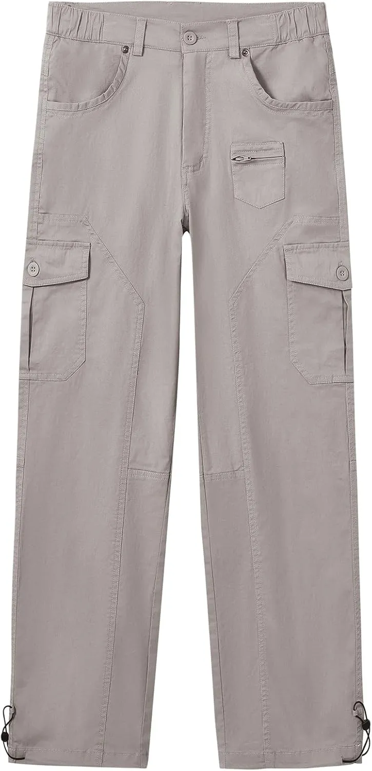 BGOWATU Women's Hiking Cargo Pants Joggers Stretch Outdoor Casual Travel Sweatpants with 6 Pockets