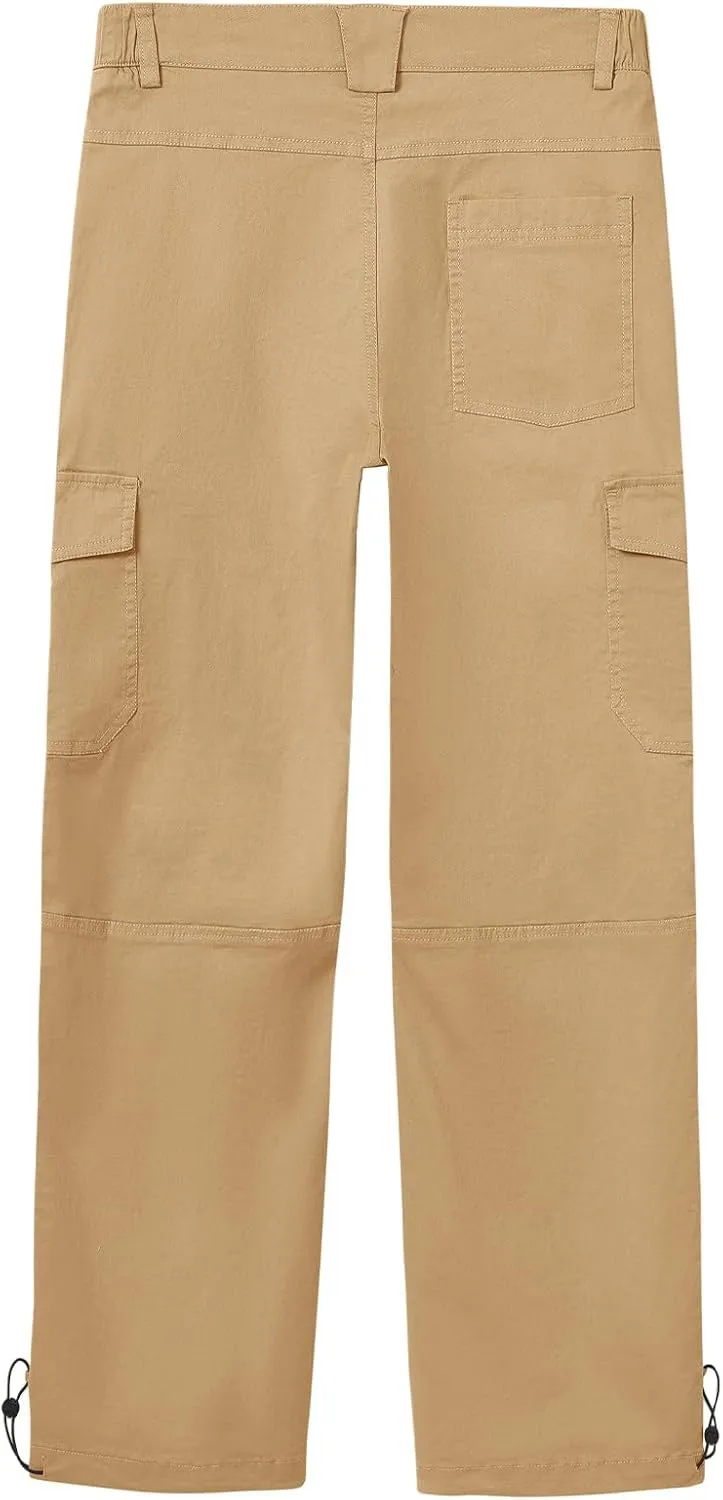 BGOWATU Women's Hiking Cargo Pants Joggers Stretch Outdoor Casual Travel Sweatpants with 6 Pockets