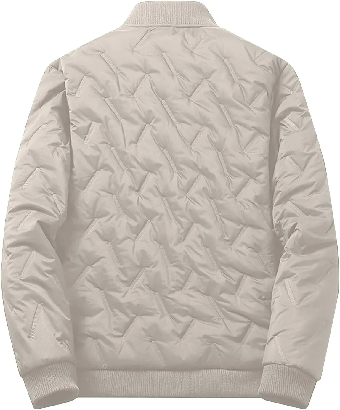 BTDECLAR Men's Full Zip Jacket Winter Coats Warm Sherpa Lined Long Sleeve Softshell Bomber Jacket Windbreaker Padded Outwear
