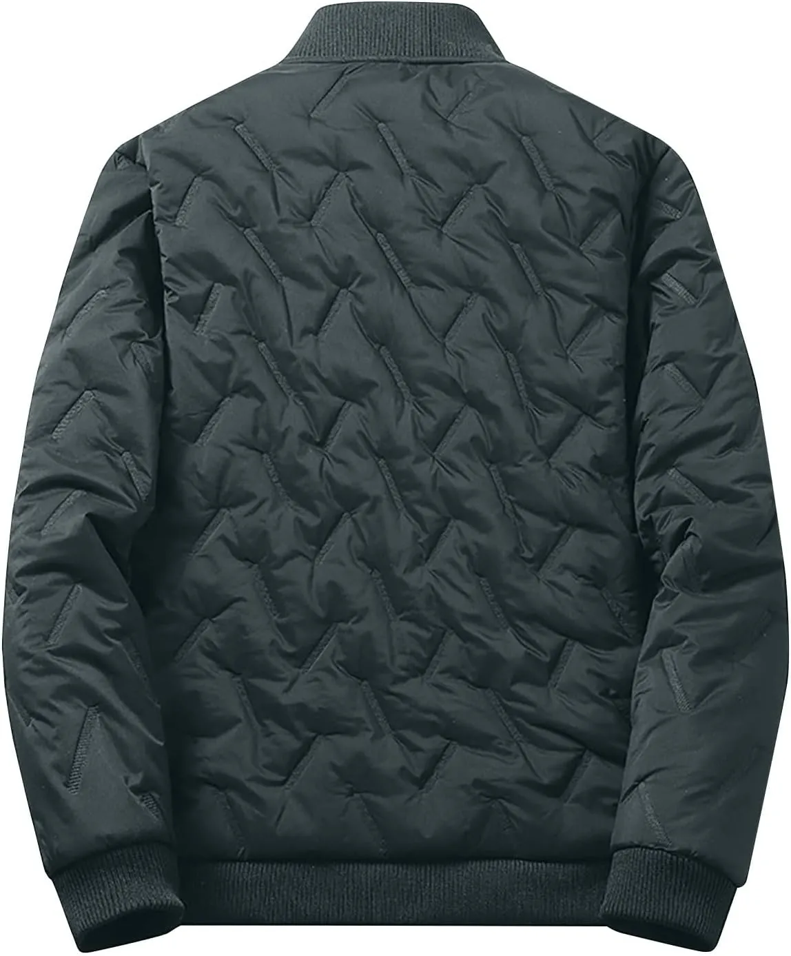 BTDECLAR Men's Full Zip Jacket Winter Coats Warm Sherpa Lined Long Sleeve Softshell Bomber Jacket Windbreaker Padded Outwear