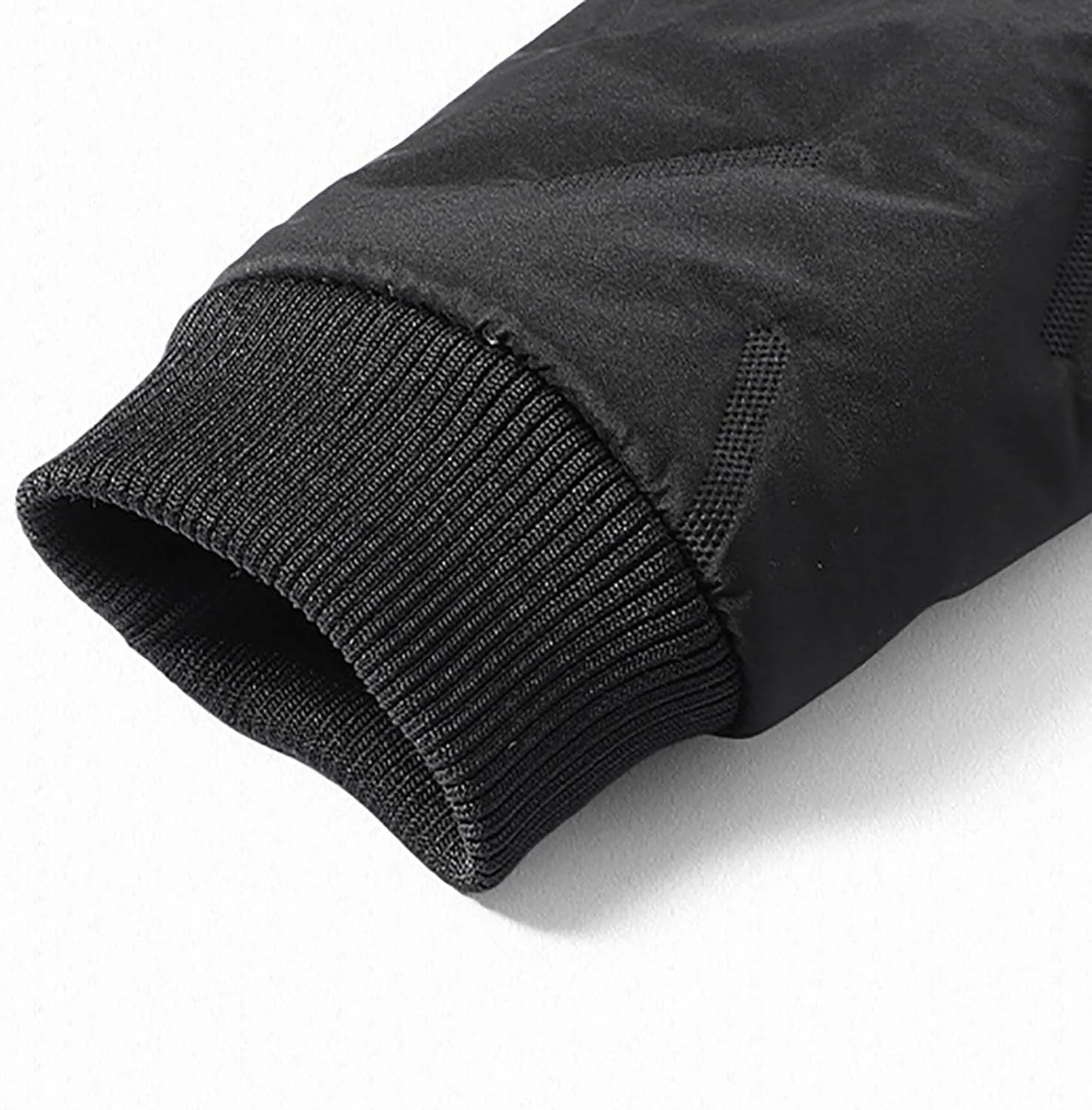 BTDECLAR Men's Full Zip Jacket Winter Coats Warm Sherpa Lined Long Sleeve Softshell Bomber Jacket Windbreaker Padded Outwear