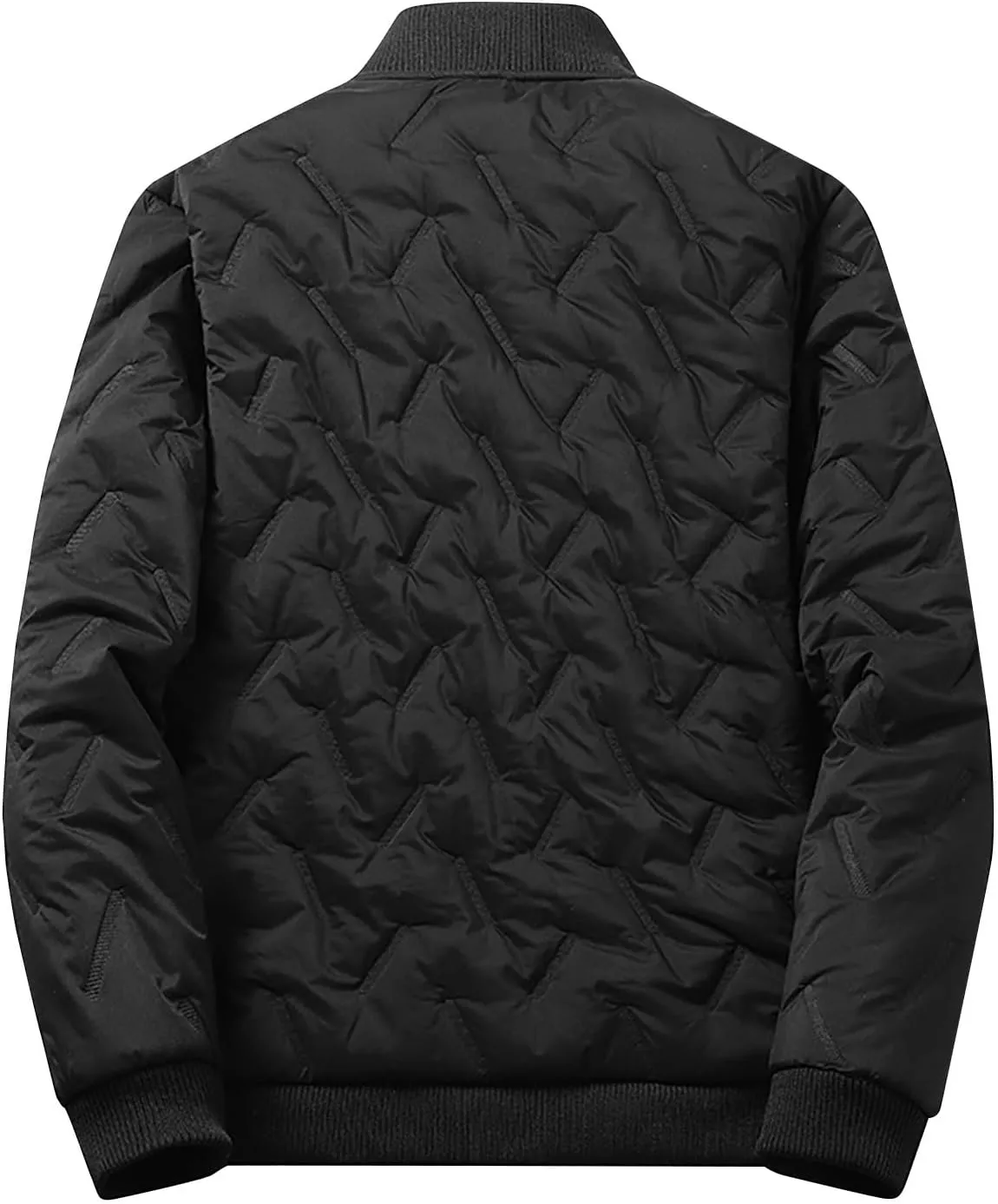 BTDECLAR Men's Full Zip Jacket Winter Coats Warm Sherpa Lined Long Sleeve Softshell Bomber Jacket Windbreaker Padded Outwear