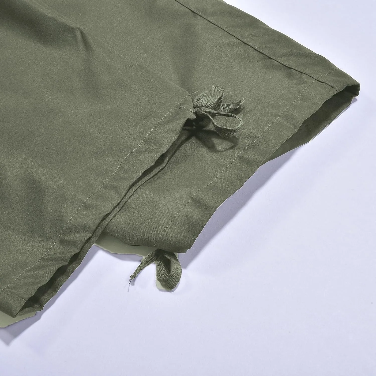 Cargo Pants Waist Color Sports Hat Multi Woven Pocket Foot Rope Solid Hiking Outdoor Track Jogging Sweatpants Pants