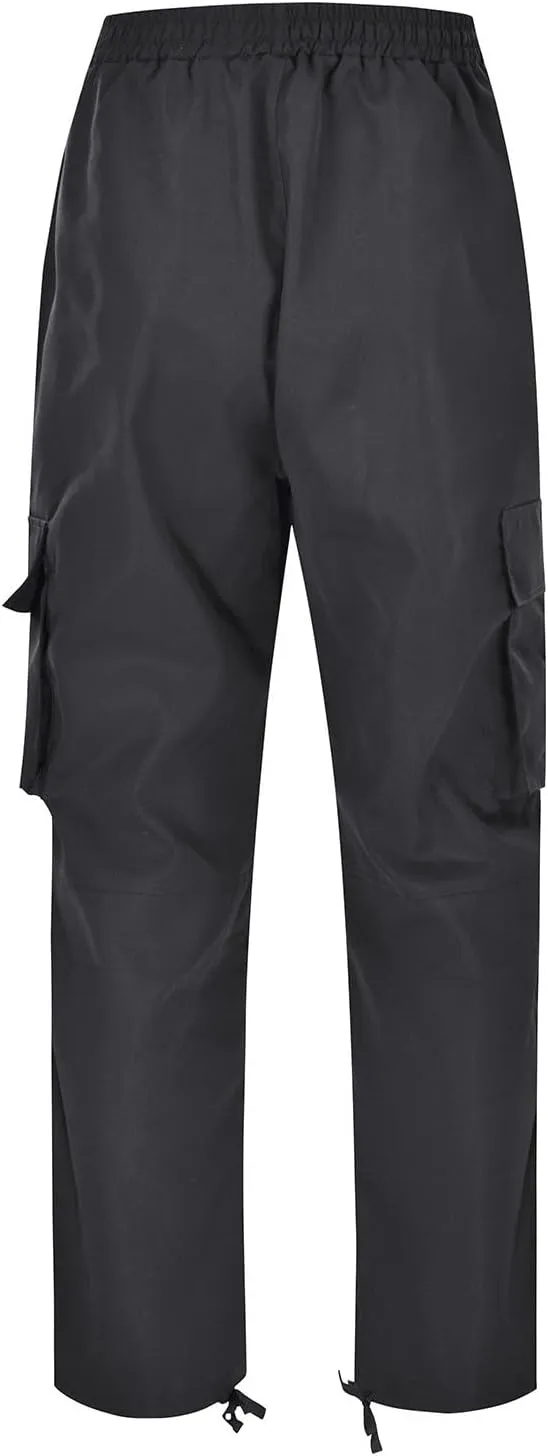 Cargo Pants Waist Color Sports Hat Multi Woven Pocket Foot Rope Solid Hiking Outdoor Track Jogging Sweatpants Pants