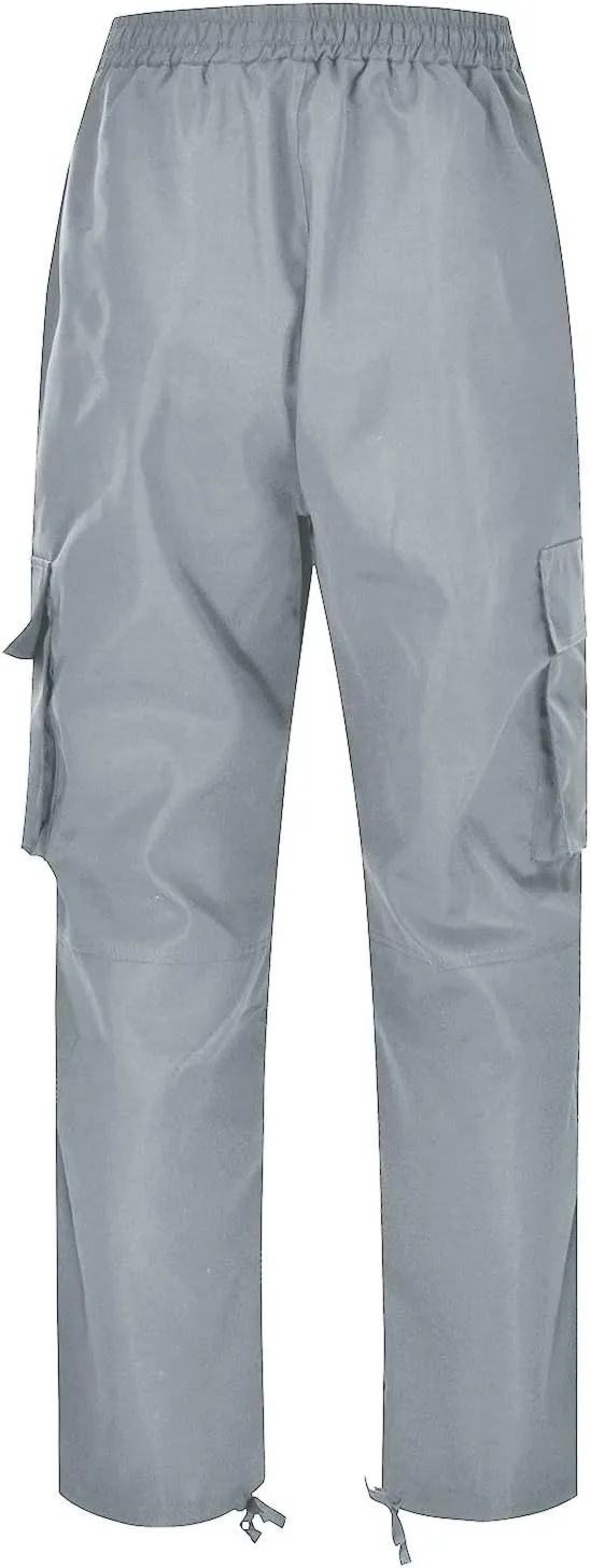 Cargo Pants Waist Color Sports Hat Multi Woven Pocket Foot Rope Solid Hiking Outdoor Track Jogging Sweatpants Pants