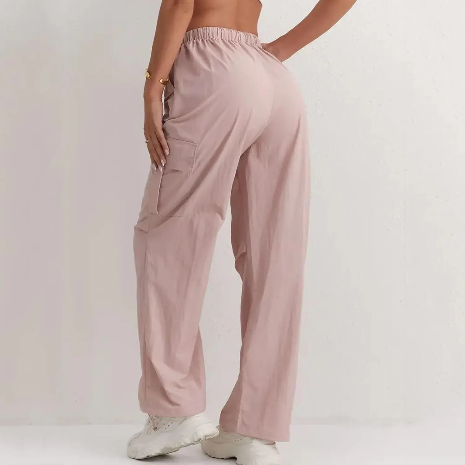 Cargo Pants Women Baggy High Waisted Parachute Pants Sweatpants Wide Leg Y2k Casual Pants with Pockets
