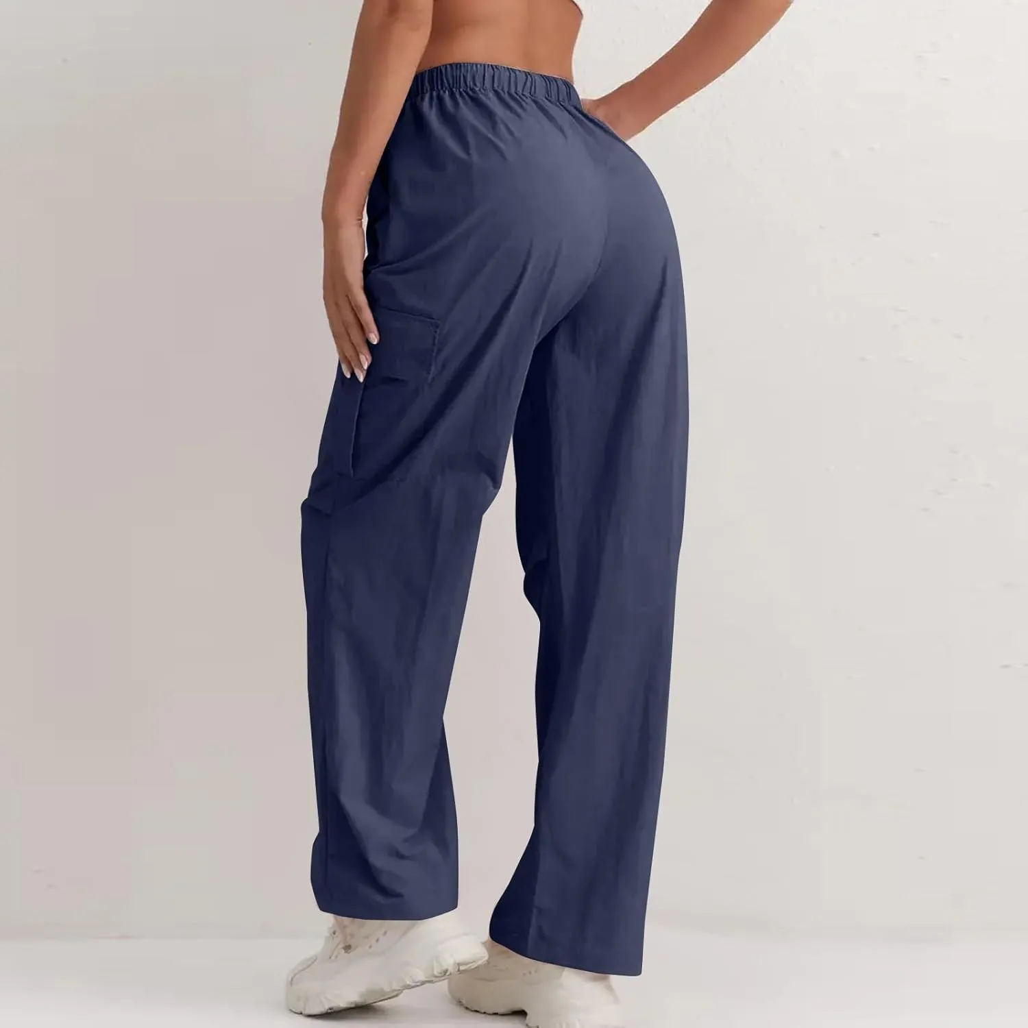 Cargo Pants Women Baggy High Waisted Parachute Pants Sweatpants Wide Leg Y2k Casual Pants with Pockets
