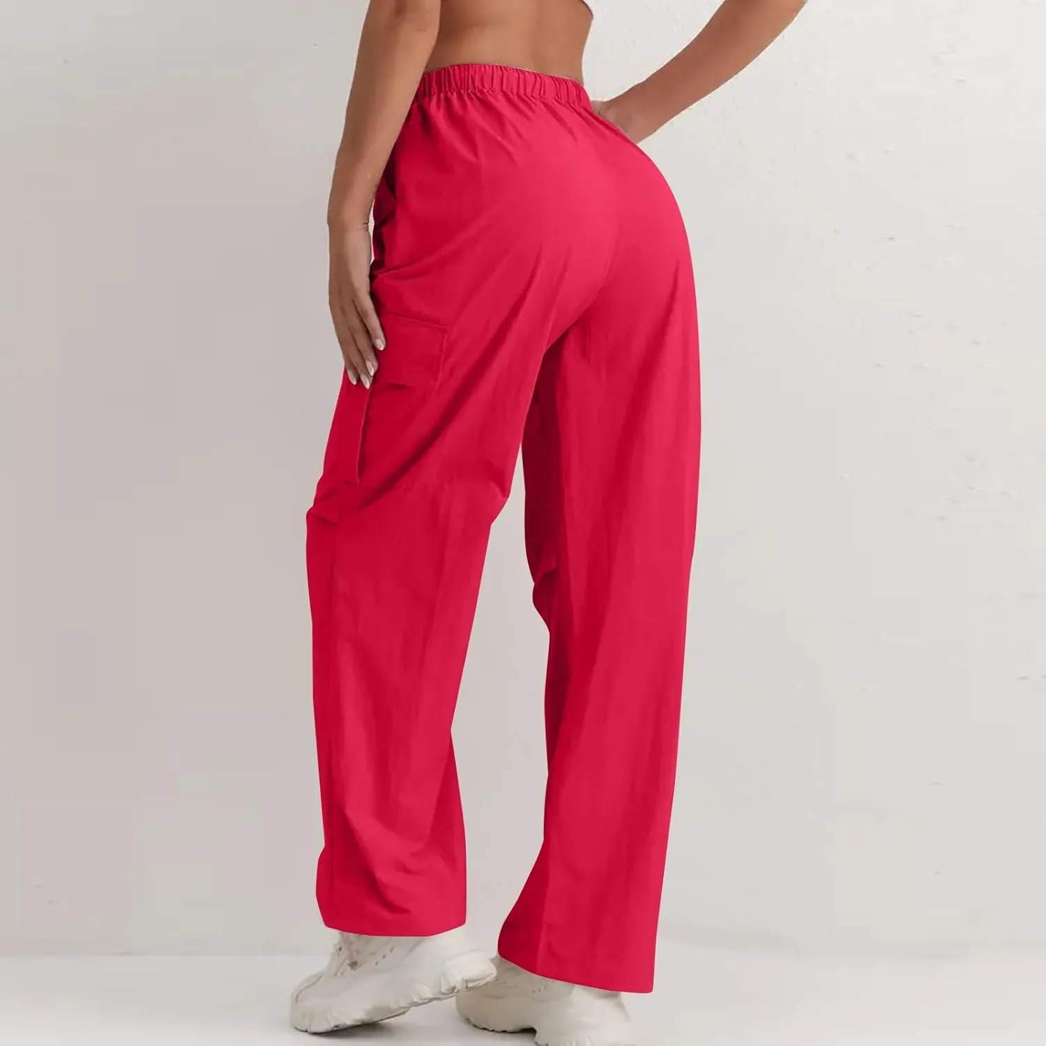 Cargo Pants Women Baggy High Waisted Parachute Pants Sweatpants Wide Leg Y2k Casual Pants with Pockets