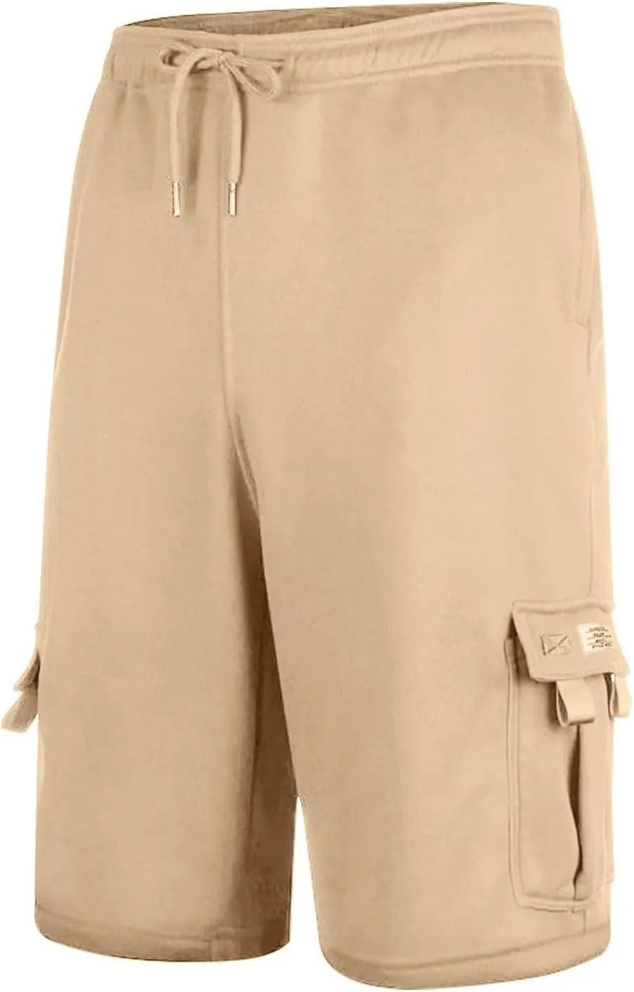 Cargo Shorts for Men Casual Summer Sweat Shorts Elastic Waist Drawstring Workout Athletic Hiking Gym Short with Pockets