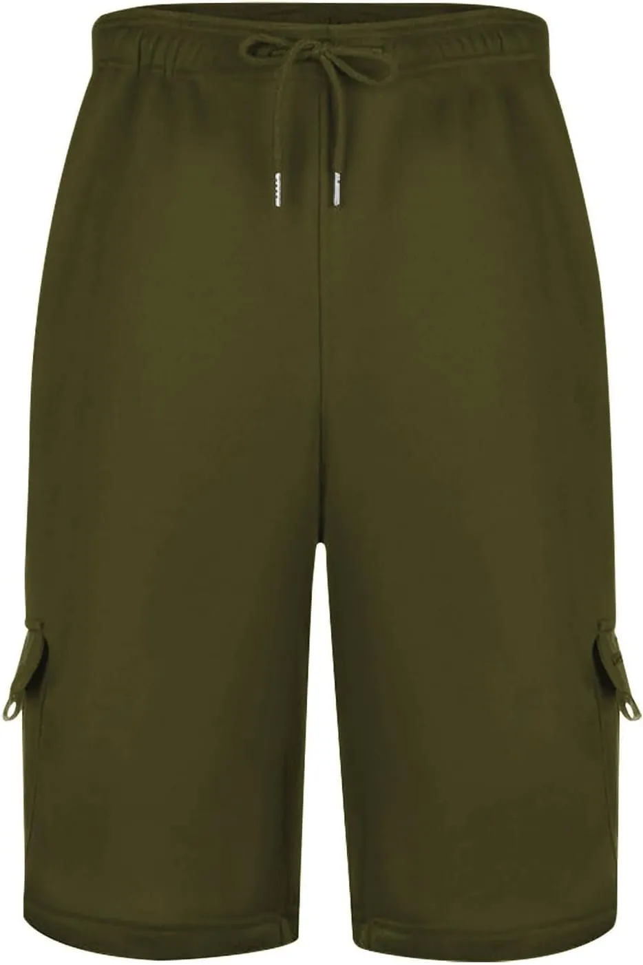 Cargo Shorts for Men Casual Summer Sweat Shorts Elastic Waist Drawstring Workout Athletic Hiking Gym Short with Pockets