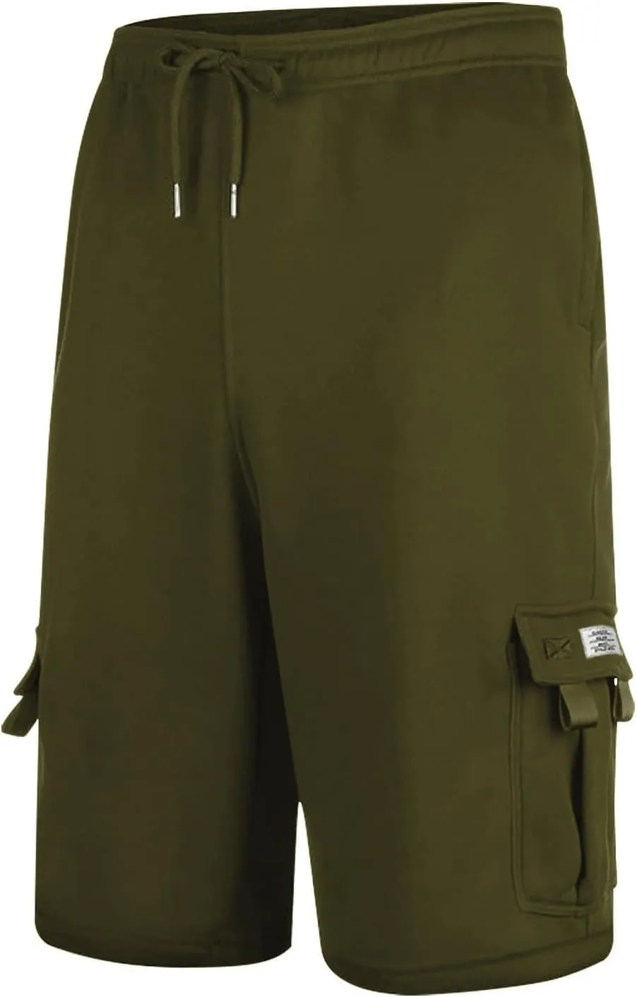 Cargo Shorts for Men Casual Summer Sweat Shorts Elastic Waist Drawstring Workout Athletic Hiking Gym Short with Pockets
