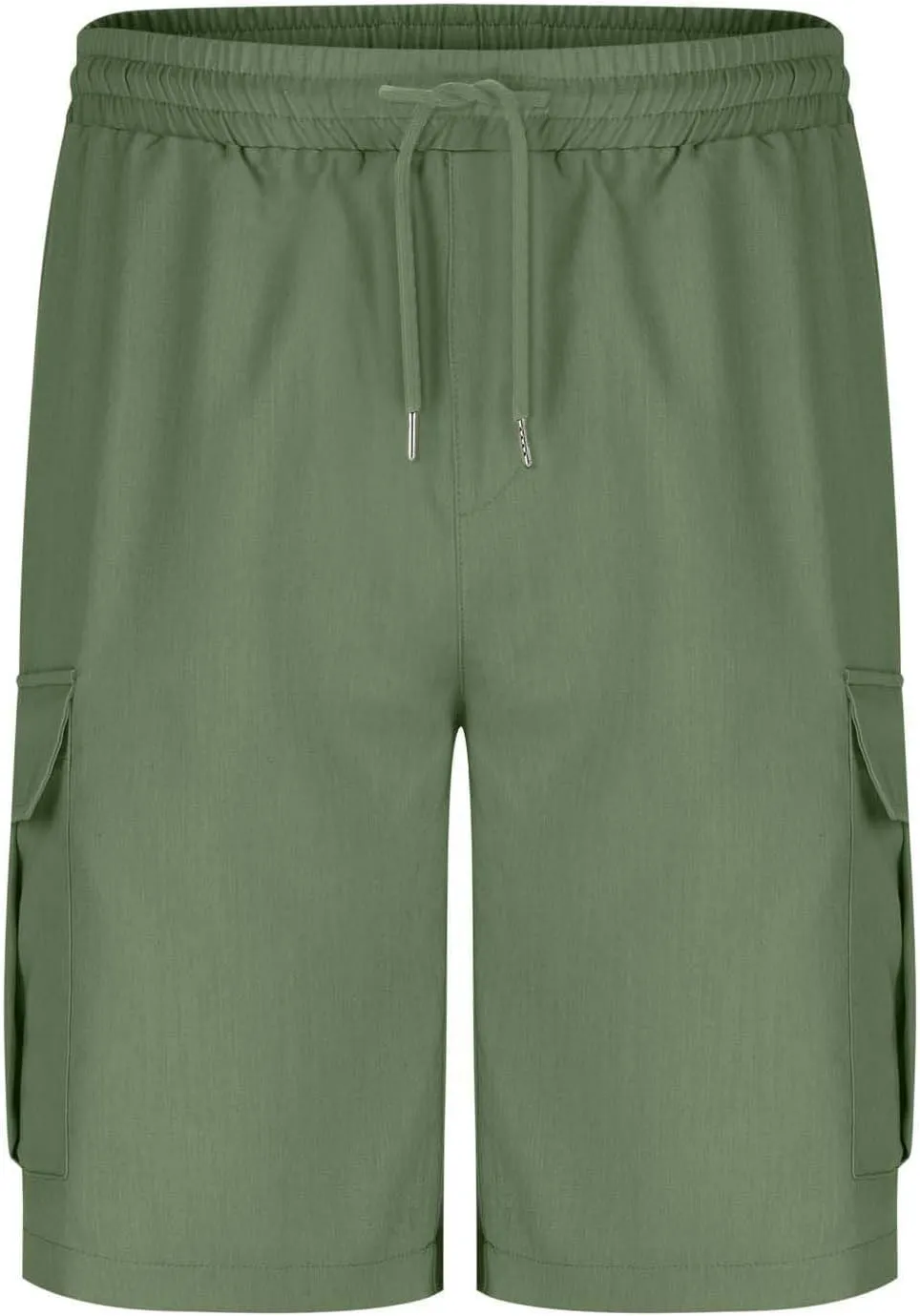 Cargo Shorts for Men Stretch Waist Casual Lightweight Relaxed Fit Hiking Outdoor Drawstring Work Shorts Multi Pockets