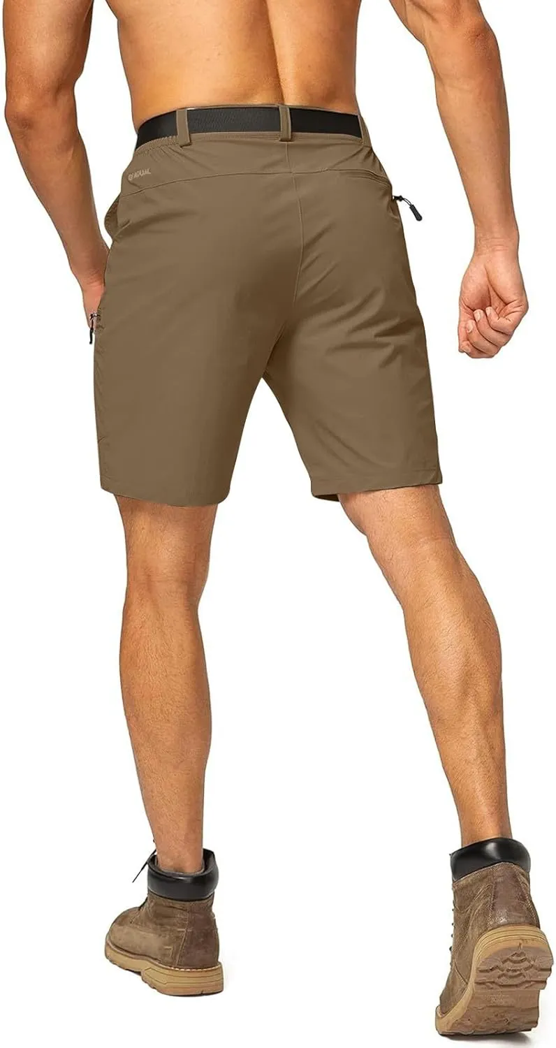 Cargo Shorts for Men Stretchy Elastic Waist Relaxed Fit Shorts Lightweight Multi Pocket Outdoor Hiking Short Pants