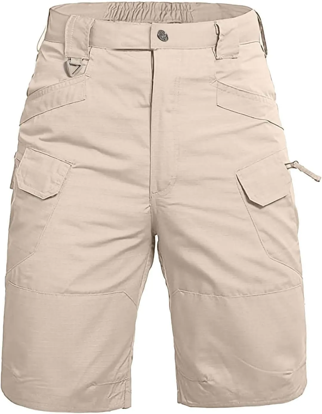 Cargo SweatShorts for Men Summer Outdoor Tactical Pants Solid/Patriotic Printed Military Shorts with Multi Pockets