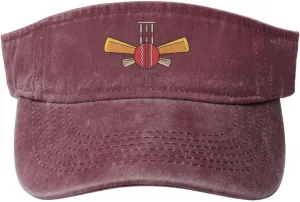 Cricket Sports Logo Sun Hat Sun Visor Hats for Women Men Baseball Cap Golf Hats