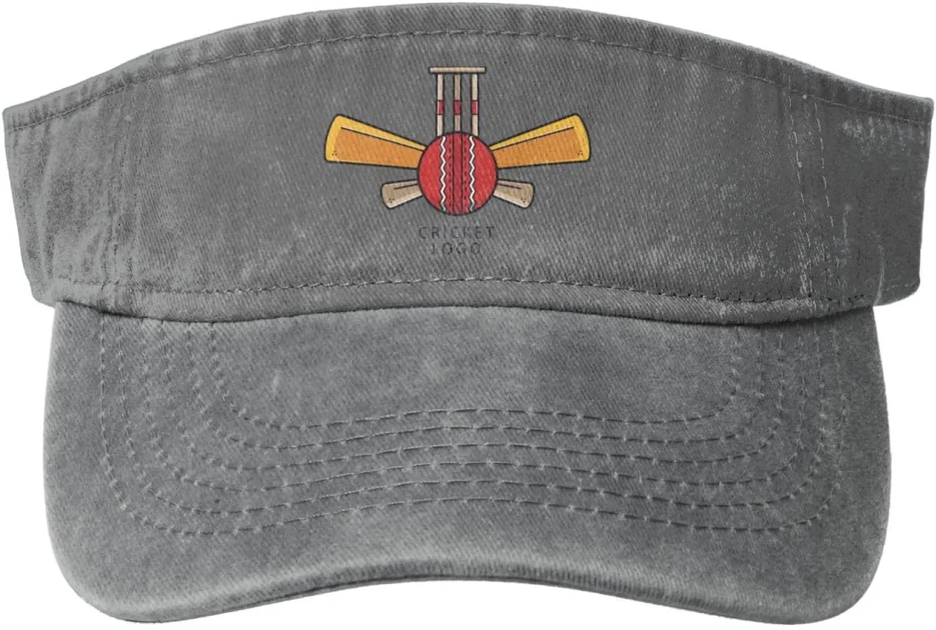 Cricket Sports Logo Sun Hat Sun Visor Hats for Women Men Baseball Cap Golf Hats