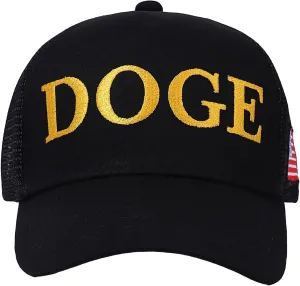 Doge Hat Elon Musk Inspired Embroidered Dad Cap- Government Efficiency Embroidered Baseball Hat, Adjustable Cotton Cap