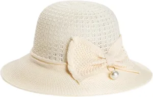 Fisherman Hat Women Sun Summer Large Brim Thin Hat Breathable Sunshade Hat Sun Hat Basin Hat Tall Hat (White, One Size)