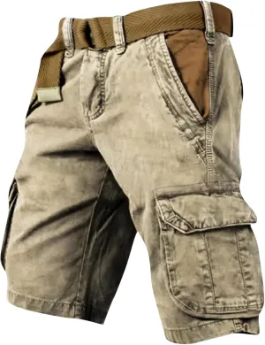 FONMA Cargo Shorts for Men Summer Casual Outdoor Tactical Shorts SolidPatriotic Printed Distressed Washed Military Shorts