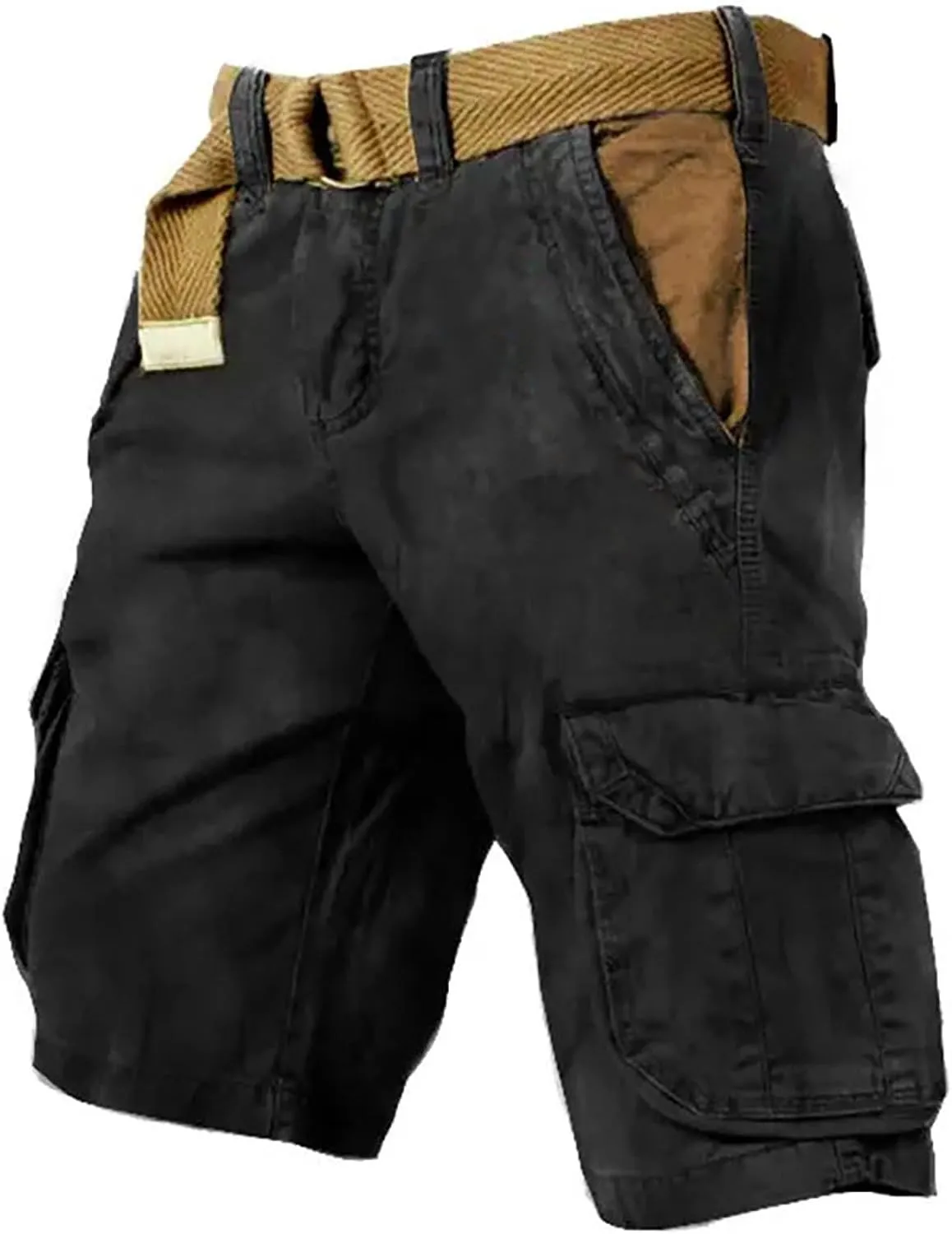 FONMA Cargo Shorts for Men Summer Casual Outdoor Tactical Shorts SolidPatriotic Printed Distressed Washed Military Shorts