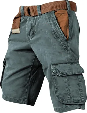 FONMA Cargo Shorts for Men Summer Casual Outdoor Tactical Shorts SolidPatriotic Printed Distressed Washed Military Shorts