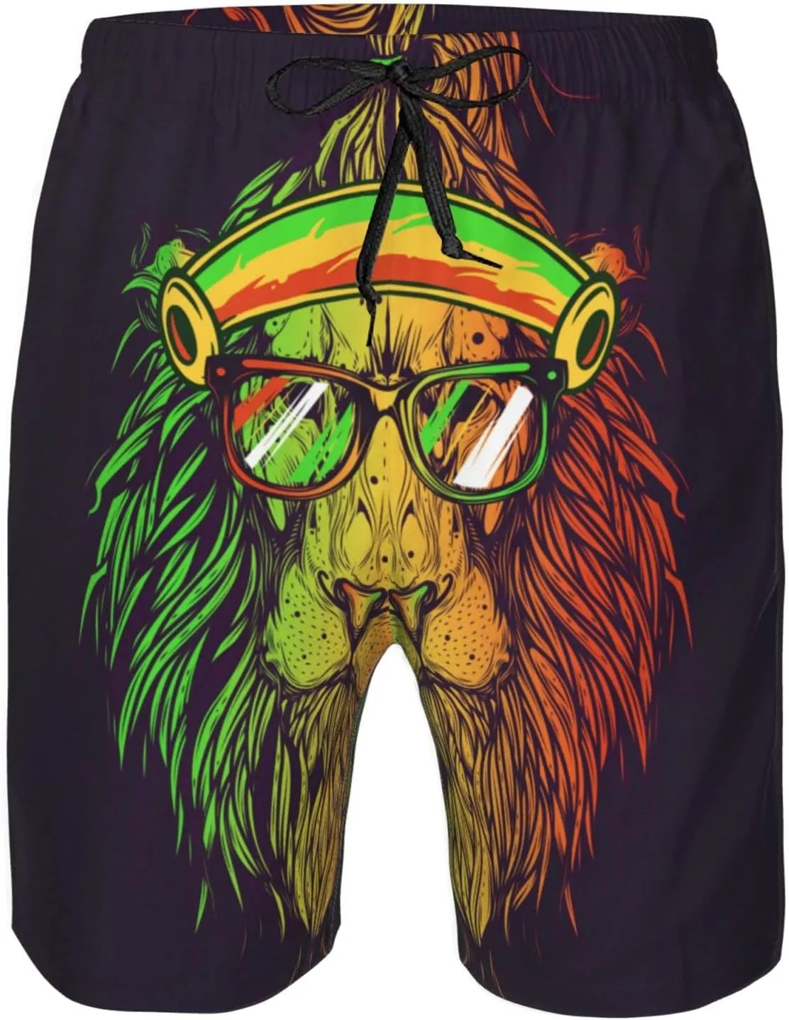 FREEHOTU Men's Swim Trunks Beach Board Shorts Quick Dry Swimwear Sports with Pockets