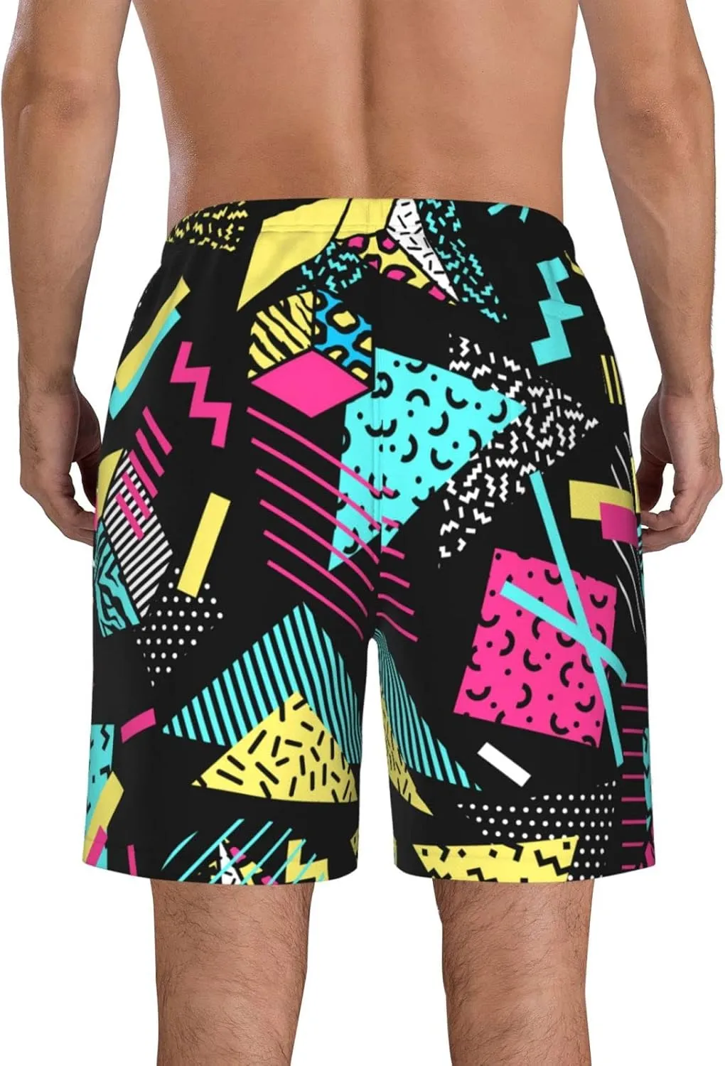 FREEHOTU Men's Swim Trunks Beach Board Shorts Quick Dry Swimwear Sports with Pockets