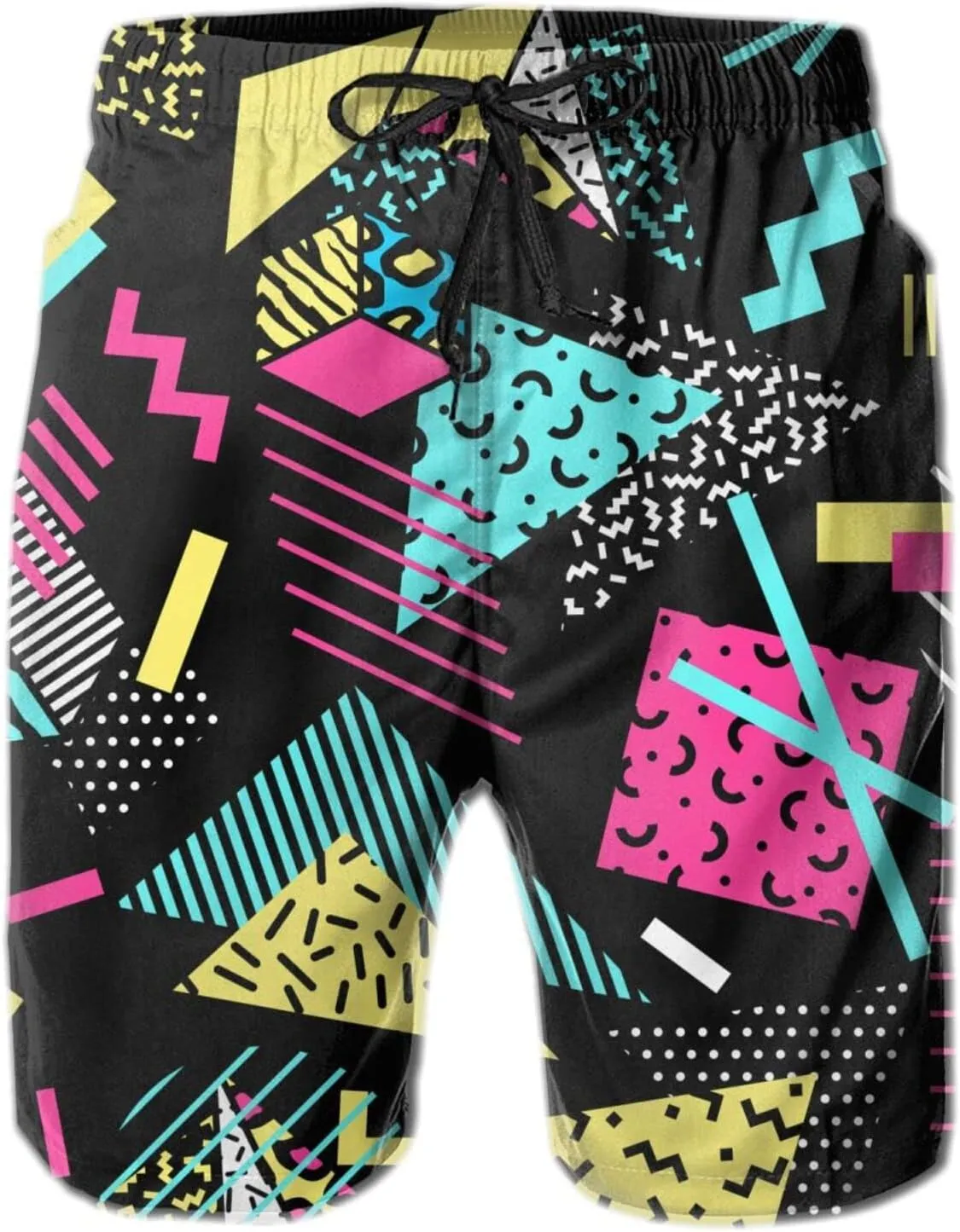 FREEHOTU Men's Swim Trunks Beach Board Shorts Quick Dry Swimwear Sports with Pockets