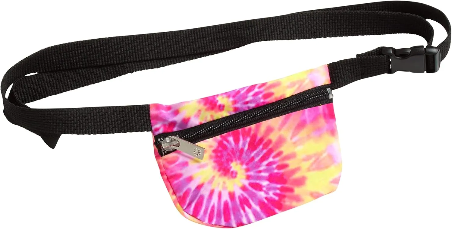 Girls Athletic Shorts - 4 Pack Woven Activewear Dolphin Shorts for Girls with Fanny Pack (Sizes: 4-16)