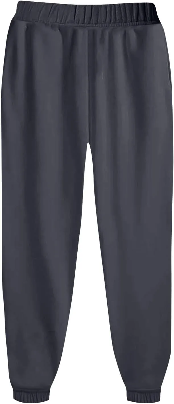 Gumipy Sweat Pants for Womens Plus Size Ultra-Soft Solid Joggers with Pockets Baggy Fleece Lined Lounge Pants Activewear