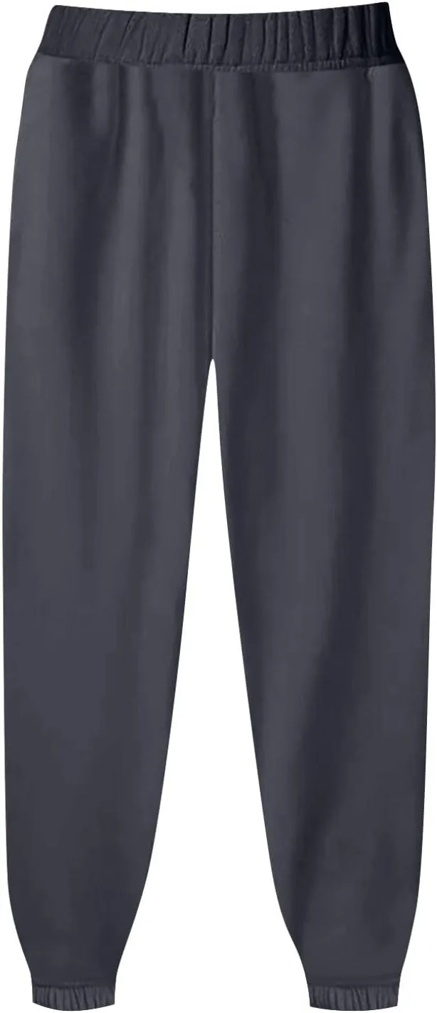 Gumipy Sweat Pants for Womens Plus Size Ultra-Soft Solid Joggers with Pockets Baggy Fleece Lined Lounge Pants Activewear