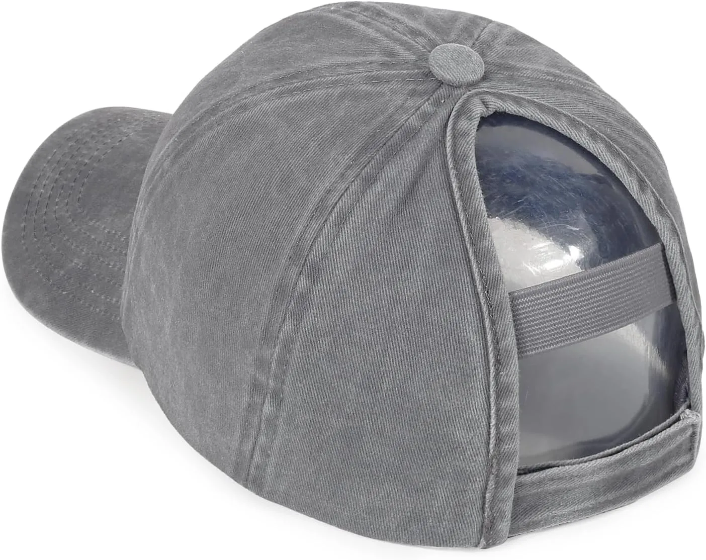 HH HOFNEN Ponytail Hats Womens Washed Distressed Baseball Cap High Ponycaps Cotton Dad Hat with Ponytail Hole