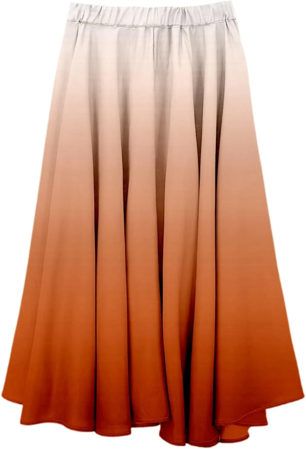 High Waisted Skirts for Women Summer 2025 Gradient Pleated Flowy Cotton Linen Skirts Boho Vacation Casual Long Skorts